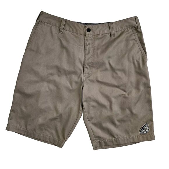 Fly Racing (Mens Size 36) Premium Chino Shorts Khaki Tan 11" Inseam Motocross - Picture 1 of 5